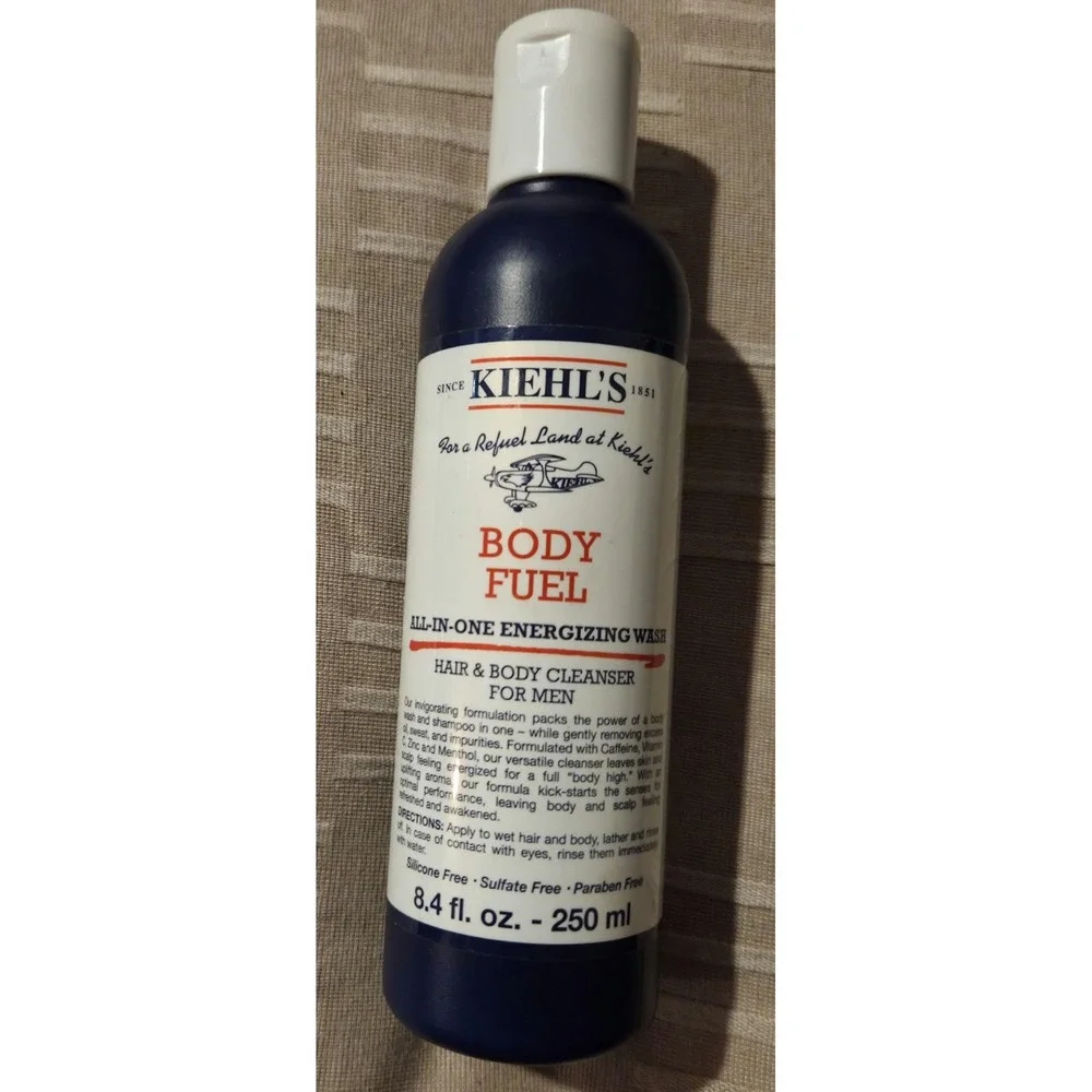 Kiehl's Body Fuel All-in-One Energizing Body Wash & Shampoo for Men 8.4oz Sealed